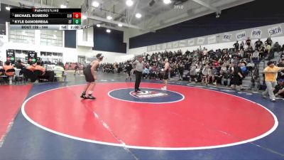 144 lbs Quarterfinal - Michael Romero, St. John Bosco vs Kyle DaNobrega, South Torrance