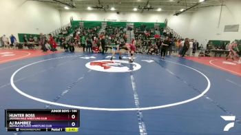 144 lbs Quarterfinal - Hunter Boss, Jackson Hole Wrestling Club vs Aj Ramirez, Buffalo Outlaws Wrestling Club
