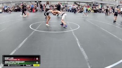 84 lbs Round 2 (6 Team) - Zoey Lee, Team Germantown vs Sebastian Rinehart, Mat Warriors Red