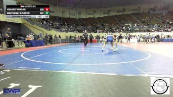 96 lbs Quarterfinal - Khloee Vargas, Bixby JH Girls vs Brayleigh Cooper, Shelton Wrestling Academy