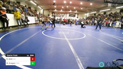 67 lbs Quarterfinal - Braden Abel, Salina Wrestling Club vs Mathias Aragon, Team Tulsa Wrestling Club