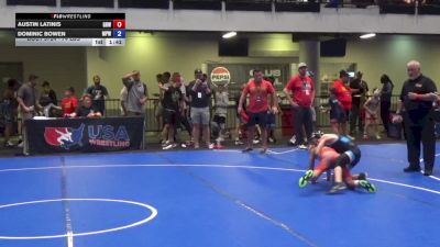 74 lbs Cons. Rd Of 16 - Austin Latinis, Gold Rush Wrestling vs Dominic Bowen, Michigan Premier WC