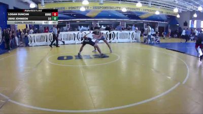 144 lbs Cons. Round 4 - Logan Duncan, Bucc Ee Neer Wrestling Club vs Zeke Johnson, Sunlake / Caveman