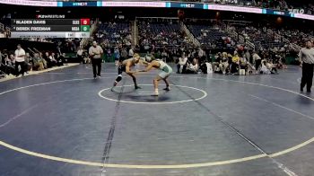 2A 132 lbs Cons. Semi - Bladen Davis, South Lenoir High School vs Derek Freeman, West Davidson