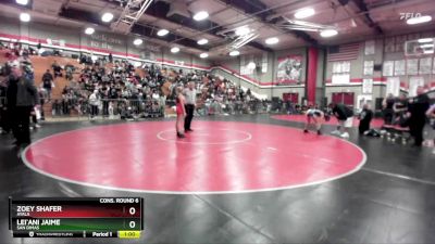 110 lbs Cons. Round 6 - Zoey Shafer, Ayala vs Lei`ani Jaime, San Dimas