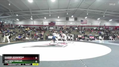 197 lbs Champ. Round 2 - Xander Kenworthy, Southwest Minnesota State vs Matthew Marcum, Upper Iowa