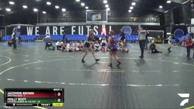 90 lbs Round 1 (4 Team) - Molly Root, Michigan Queens Of The Mat vs Jazzmeir Brown, Girls Bad Bass