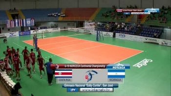 Costa Rica vs Nicaragua - 2018 NORCECA U-19 Men's Continental Championship