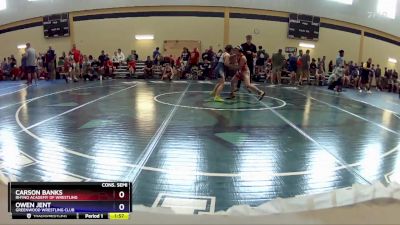 77 lbs Cons. Semi - Carson Banks, Rhyno Academy Of Wrestling vs Owen Jent, Greenwood Wrestling Club