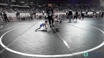43 lbs Round Of 16 - Greyson Waag, Keystone Kids Wrestling Club vs Logan Matthews, Tiger Trained Wrestling