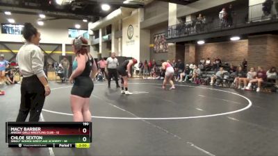 190 lbs Round 6 (16 Team) - Chloe Sexton, Sebolt Women Wrestling Academy vs Macy Barber, Ankeny Girls Wrestling Club