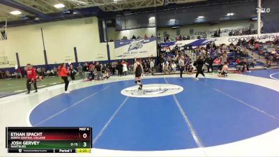 133 lbs Semifinal - Ethan Spacht, North Central College vs Josh Gervey, Wartburg