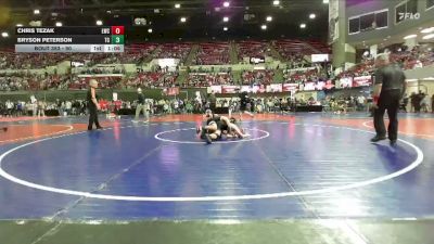 90 lbs Champ. Round 2 - Bryson Peterson, Team Champs vs Chris Tezak, Lockwood Wrestling Club