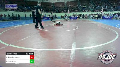 46 lbs Quarterfinal - Everlee Henderson, Standfast vs Cash Scott, Cowboy Wrestling Club