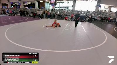 110 lbs 5th Place Match - Mira Hernandez, ONE Wrestling Academy vs Emma Rodarte, Wesley Club Wrestling