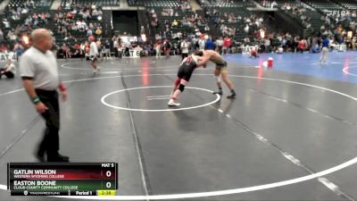 174 lbs Cons. Round 4 - Easton Boone, Cloud County Community College vs Gatlin Wilson, Western Wyoming College