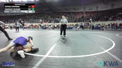 82 lbs Final - Sophia Stephens, F-5 Grappling vs MaKinley McNabb, Chickasha Wrestling