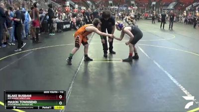 112 lbs Semifinal - Blake Busbani, U.P. Power Wrestling vs Mason Townsend, Stockbridge Mayhem WC