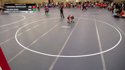 8U - C Cons. Round 3 - Colson Pedri, Kasson-Mantorville Wrestling Club vs Lightning Whiterabbit, Coon Rapids Mat Bandits Wrestling Club
