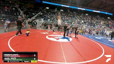 46 lbs Quarterfinal - Emersyn Smith, Glenrock Wrestling Club vs Hazel White, Thermopolis Wrestling Club