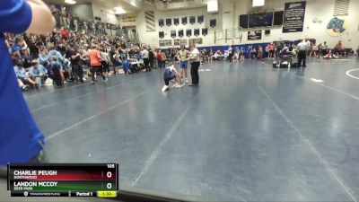 105 lbs Quarterfinal - Landon McCoy, Deer Park vs Charlie Peugh, Northwood