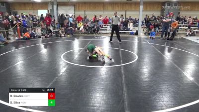 I 90 lbs Consi Of 8 #2 - Bailey Rowles, North Rose vs Owen Bliss, Pioneer