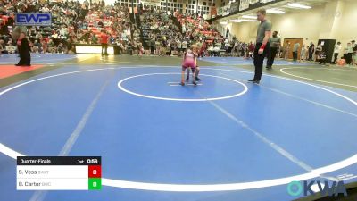 52 lbs Quarterfinal - Samuel Voss, Skiatook Youth Wrestling vs Brinley Carter, Bartlesville Wrestling Club