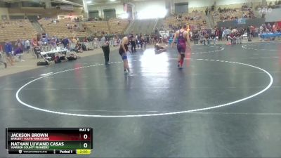 220 lbs Semifinal - Nathan Luviano Casas, Warren County Pioneers vs Jackson Brown, Barlett Youth Wrestling