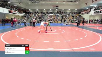 120 lbs Consi Of 8 #1 - Bentley Snyder, Georgia vs Ryan Doan, Roswell High School Wrestling