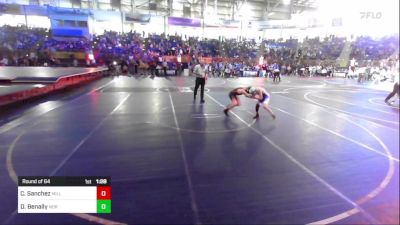 85 lbs Round Of 64 - Clayten Sanchez, Milliken Middle School vs Devante Benally, Norwood Mavericks