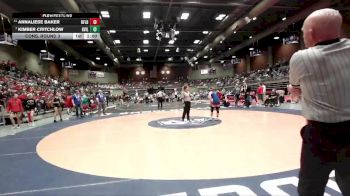 3A 105 lbs Cons. Round 3 - Kimber Critchlow, Grantsville vs Annaliese Baker, Richfield