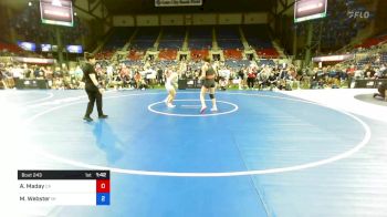 138 lbs Rnd Of 64 - Alex Maday, California vs Mackenna Webster, Michigan