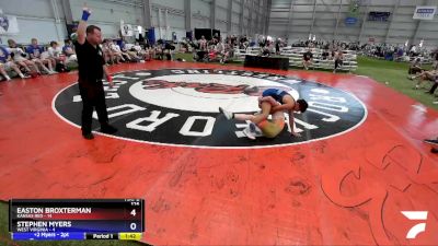 126 lbs Round 2 (8 Team) - Easton Broxterman, Kansas Red vs Stephen Myers, West Virginia