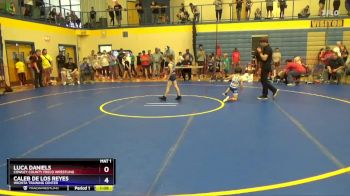 46-50 lbs Round 3 - Luca Daniels, Cowley County Freco Wrestling vs Caleb De Los Reyes, Wichita Training Center