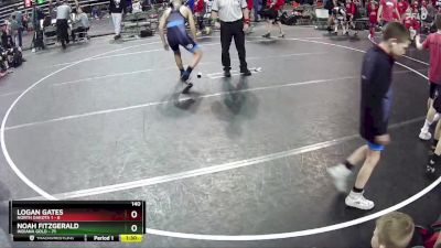 140 lbs Round 4 (6 Team) - Noah Fitzgerald, Indiana Gold vs Logan Gates, North Dakota 1