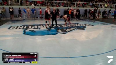 160 lbs Round 2 - Carlos Sandoval, Baranof Bruins Wrestling Club vs Max Moat, Arctic Warriors Wrestling Club