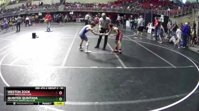 90 lbs Quarterfinal - Quinten Quintana, Elm Creek Wrestling Club vs Weston Zook, Cozad Wrestling Club