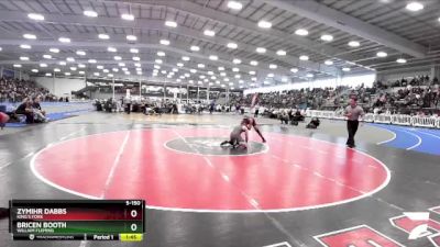 5-150 lbs Semifinal - Zymihr Dabbs, King`s Fork vs Bricen Booth, William Fleming