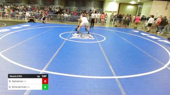 220 lbs Round Of 64 - Nicholas Sahakian, CA vs Brentan Simmerman, OH