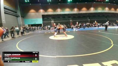 215 lbs Cons. Round 4 - Bowen Johnson, La Pine vs David Faatoalia, Madison HS