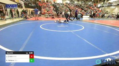 55 lbs Quarterfinal - Jack Crain, Skiatook Youth Wrestling vs Kaysen Peters, Collinsville Cardinal Youth Wrestling