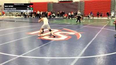 141 lbs 5th Place Match - Max Apsel, Johns Hopkins vs Isaiah Wilson, Washington & Lee