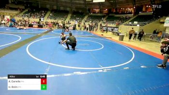 46 lbs Semifinal - AJ Carwile, Pin-King All Stars vs Urijah Bolin, Sallisaw Takedown Club