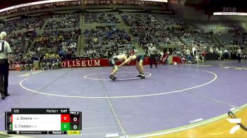 120 lbs Champ. Round 1 - Jordan Owens, Manchester vs Carter Fielden, Garrett