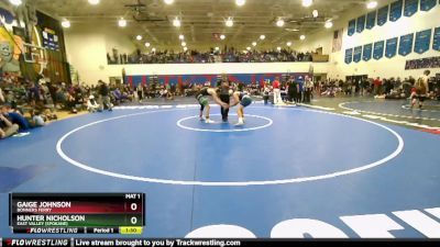 165 lbs Cons. Round 2 - Hunter Nicholson, East Valley (Spokane) vs Gaige Johnson, Bonners Ferry