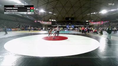 Girls 4A 100 lbs Cons. Round 2 - Aurora Smith, Yelm (Girls) vs Layla Silveus, Lake Stevens (Girls)