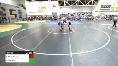 157F lbs Rr Rnd 5 - Eddie Hummel, Army West Point vs Daniel Manibog, Cal-Baptist