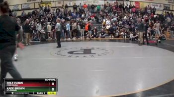 132 lbs Semifinal - Kade Brown, St. Edward vs Cole Evans, Perrysburg