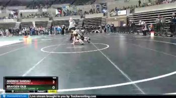 105 lbs Semis (4 Team) - Andrew Sandau, NLS (New London/Spicer) vs Brayden Gilb, Fulda/Murray County Central