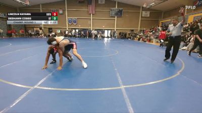 197 lbs Champ. Round 1 - Lincoln Kayama, U Of A Wrestling Club vs DeShawn Cobbs, UT Tech